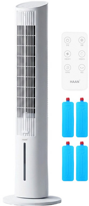 [얼음바람] 한경희 가정용 냉풍기 슬림 타워형 4L 저소음 사무실 타이머 리모컨, GF-LF860(white)