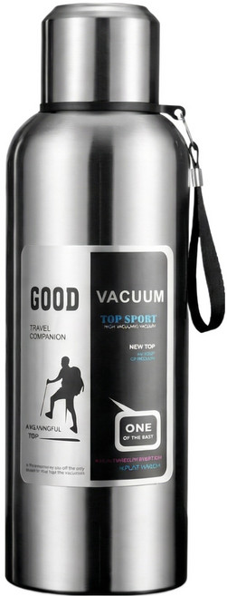 코코리브 스텐316 보온보냉병 파우치 세트, 1개, 1500ml, 스틸