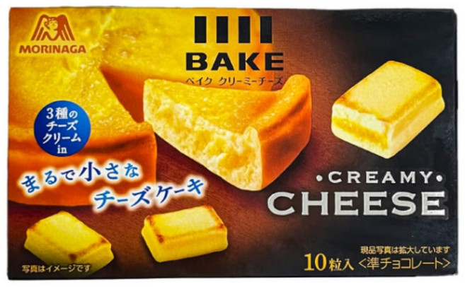 일본직구 모리나가제과 베이크 크리미치즈 과자케이크 10개입, 38g, 1개