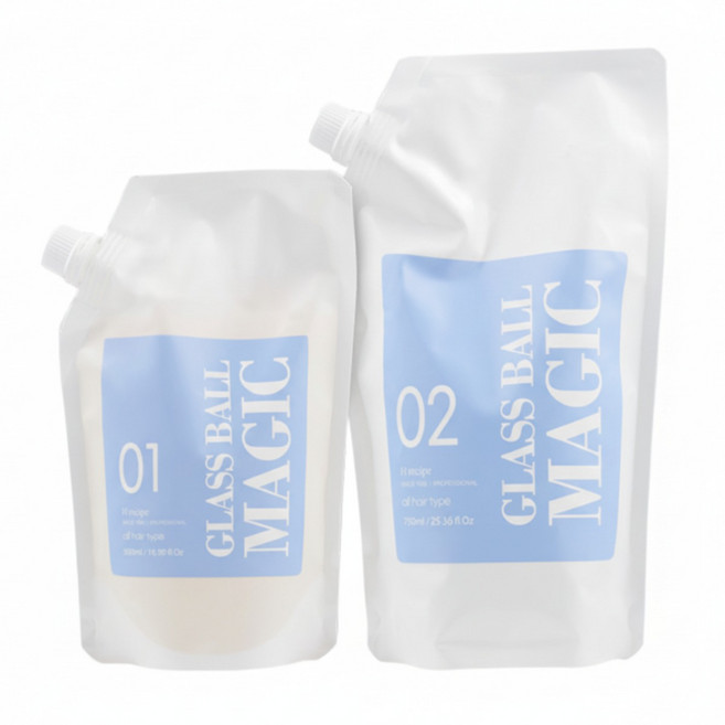 에이치레시피 유리알치오매직펌 1제 500ml 2제 750ml GLASS BALL MAGIC, 1개