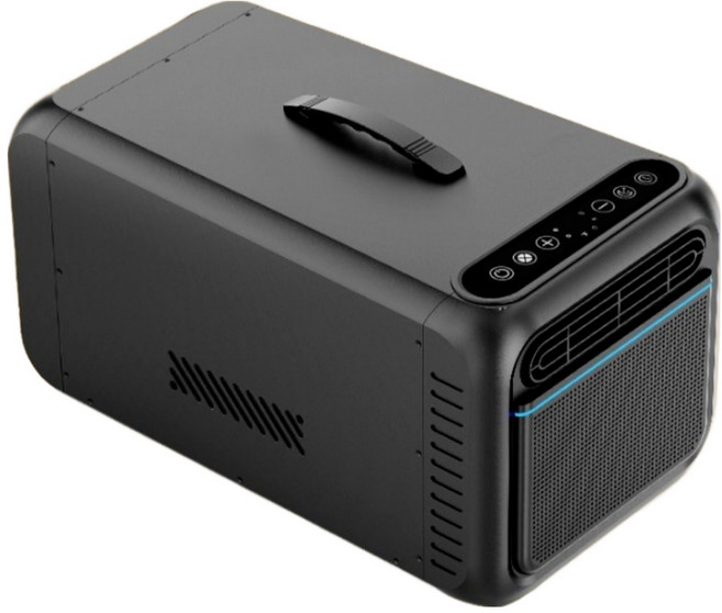 Windia 급속냉각 이동식 캠핑에어컨 차박 휴대용 에어컨 무시동에어컨 고성능 실외기없는 차량용 미니에어컨, 프리미엄 블랙