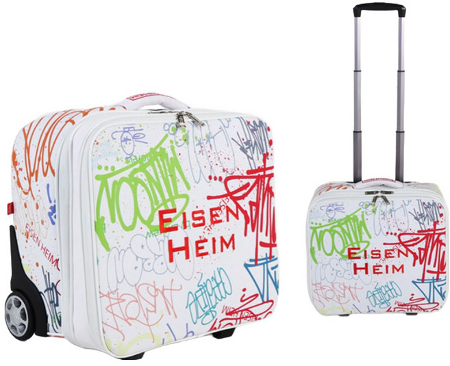 아이젠하임정품 핑가스 바위형 휠 트롤리 보스턴백, 화이트(WHITE)