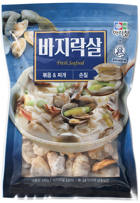 아라찬 냉동 바지락살(자숙), 10개, 260g