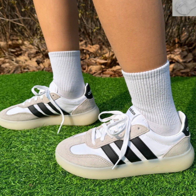 아디다스 남녀공용 BAREDA 바레다 디코드 스니커즈 클래식 단화 삼선 데일리 남성 여성 커플 등하교 학생 출근 운동화 [일오공칠양말증정]