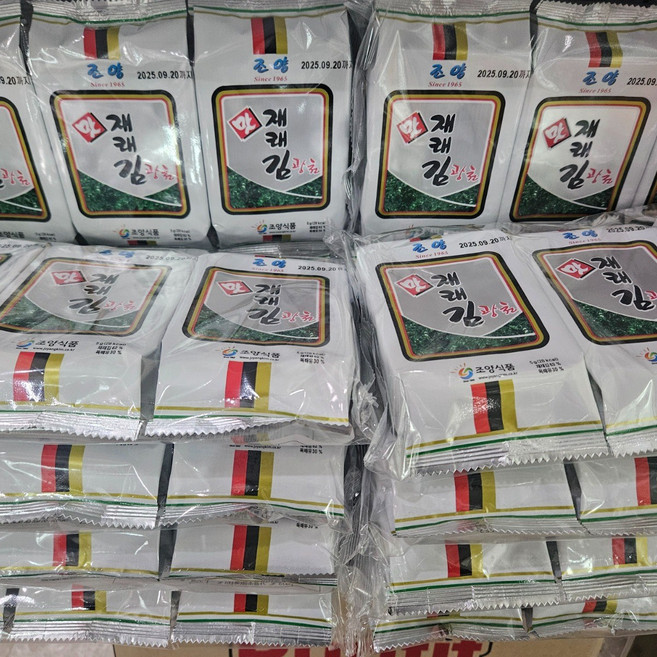 광천조양맛김 조미 재래김 도시락김 5g 3개들이=1봉임 10봉 총30개, 30개