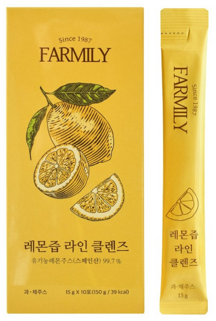 팜밀리 레몬 라인 클렌즈 브로멜라인 글루타치온, 2개, 150g