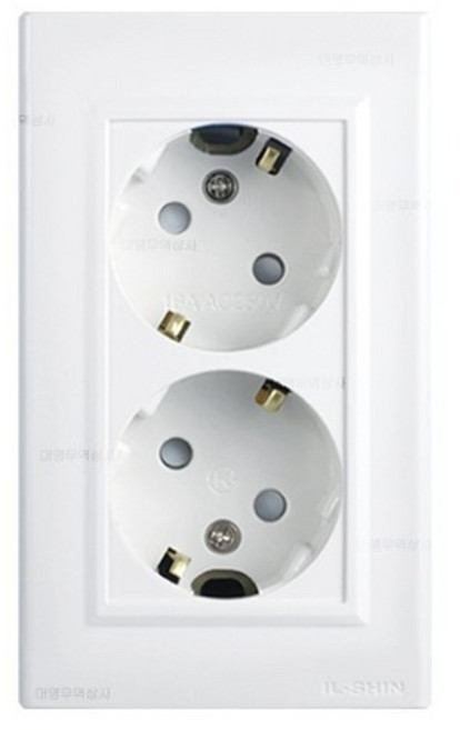 매입콘센트 ISC-14211 둥근형매입2구콘센트 10개