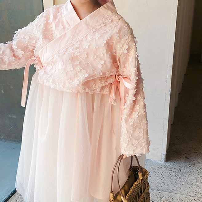 플라워 여아 아동 유아 드레스 한복 설 추석빔 생활 개량 돌잔치 의상 4 5 6 7세