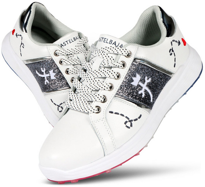 까스텔바작 글리터 스파이크리스 여성 골프화 GS702