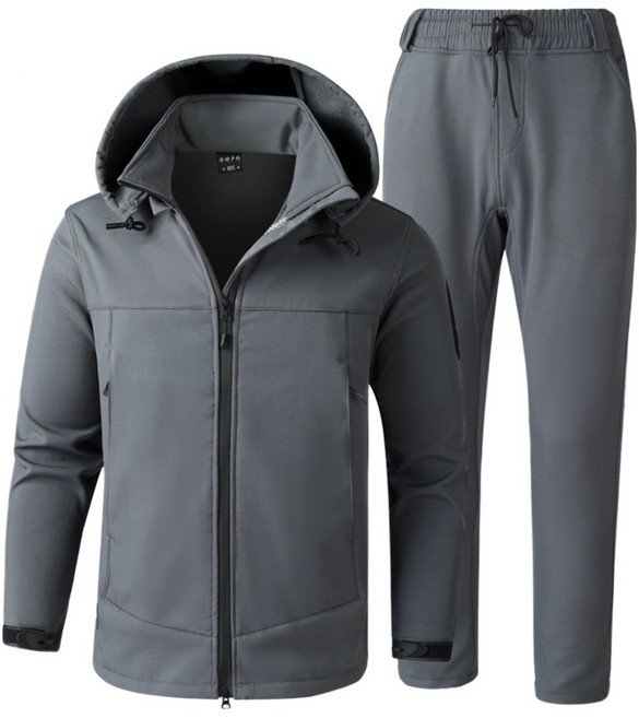 ANYOU 겨울 남자 여자 방풍 방수 기모 보온 따듯한 방한복 아웃도어 작업복 상하의 세트