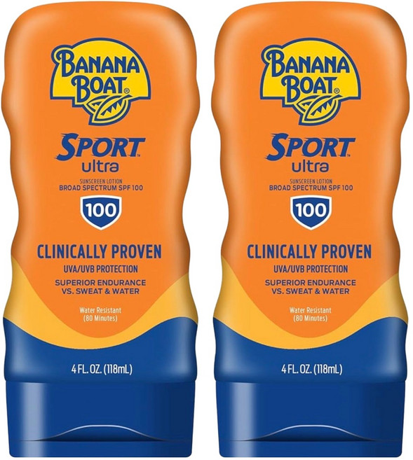Banana Boat 울트라 스포츠 선스크린 SPF100 118ml 듀오팩, 2개