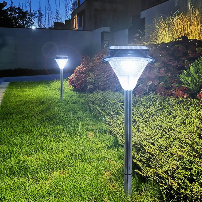 태양광 정원등 밝은 led 야외등 태양열 조명 120구, 흰빛_1세트