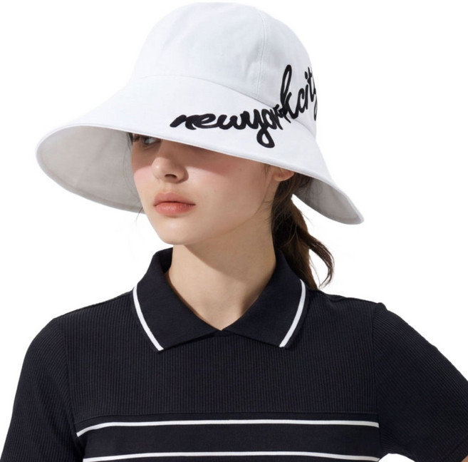 챙넓은 여성골프모자 골프썬바이저 골프 쉐이드버킷햇, 1개, 화이트