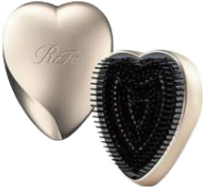 [ReFa]정품 리파 하트 브러쉬 HEART BRUSH (1+1)콤팩트한 디자인에 두피케어가능, 샴페인골드, 2개