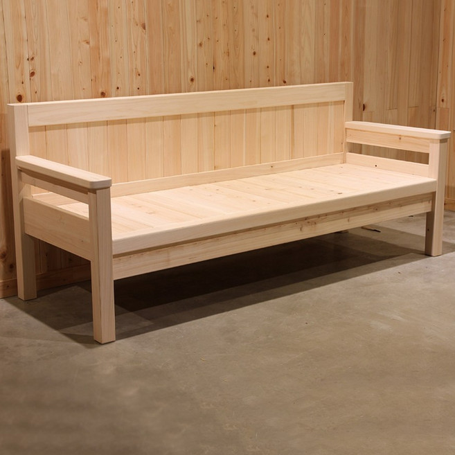 편백나무 통원목 3인용 소파 P-SO-011