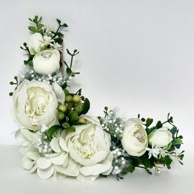 아트플랜 납골당꾸미기 화이트로즈 코너장식, 4개, 화이트