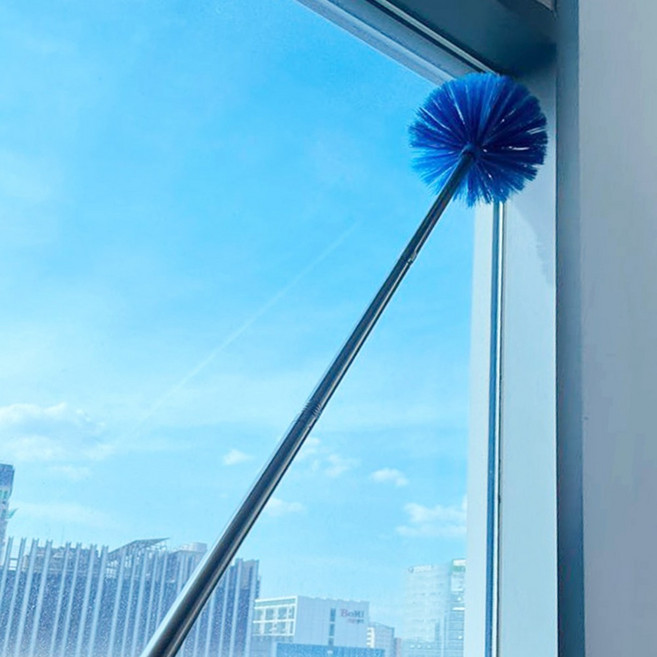 천장 거미줄 제거 장대 다용도 먼지 청소솔 3.75m, 1개