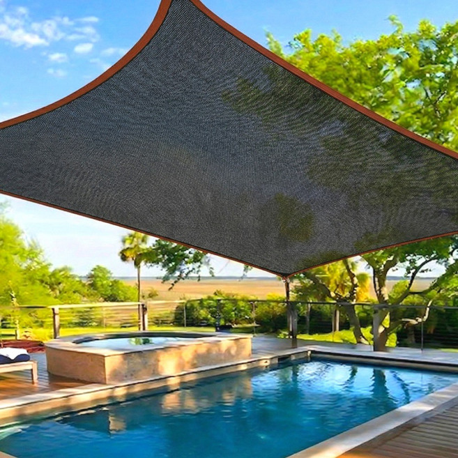 3초쿨 차광막 (10미터로프+탄성밴드 증정) 4면봉재 옥상 베란다 햇빛가리개 그늘막