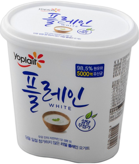 빙그레 요플레 플레인 화이트 900g 2개 / 설탕무첨가 요거트