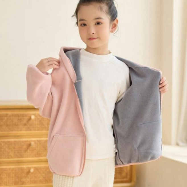 재한 초등학생 캐주얼 후드 집업 아웃터 [2600]