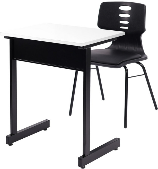 스튜디오칼츠 학원용 책상 의자 세트 202 DESK + 102 Chair SET, 유광 화이트, 베이지