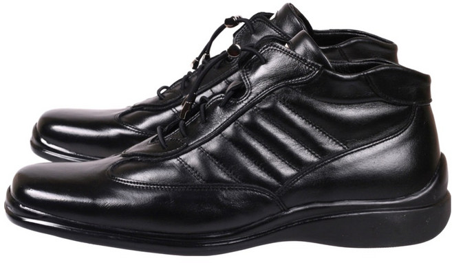 블랙 남자겨울부츠 패딩 따뜻한 수제화 HP70-18 [블랙