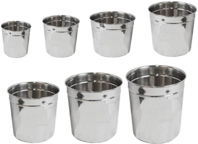 키친프리 스텐 소스통 1호 2호 3호 뼈통 원형바트 원통 양념용기 수저통 국자통, 키친프리소스통1호, 1개