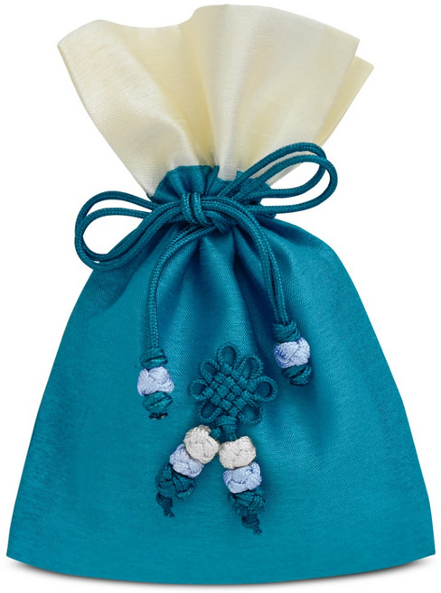 위클 오색찬란 복주머니 간식 구디백 파랑, 2개, 파랑복주머니구디백+6개 미니캔디류