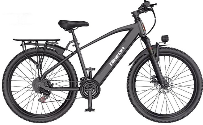 돌쇠네마트 전기자전거 MTB 26인치 PAS 고출력 출퇴근 전동바이크 NFC 배달용 자토바이 리튬배터리 배터리 분리형 전동스쿠터, 블랙, 경량스틸