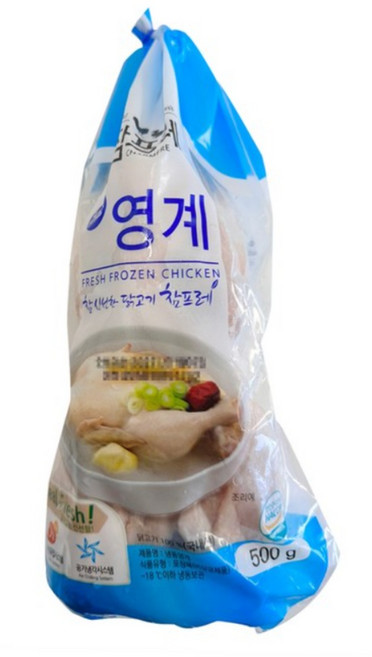 참프레 백숙용 냉동 영계 삼계탕용 생닭, 10개, 500g