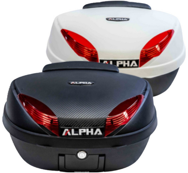 라이더알파 오토바이 탑박스52리터 배달통 배달 박스 가방, 알파 리어백 탑박스 52L 블랙