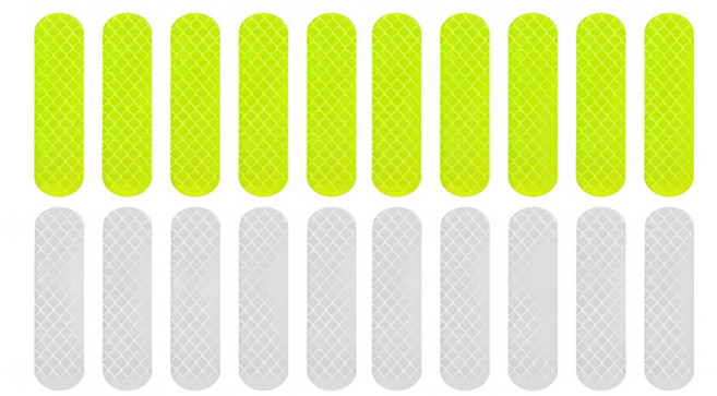 HwaDon 접착형 야간 야광 반사 스티커, 그린+화이트, 40개입