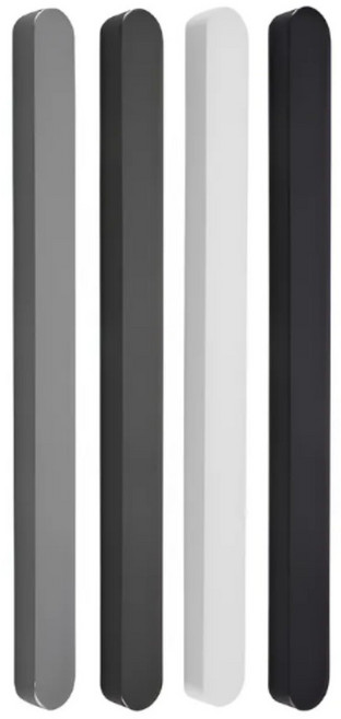 유즈나인 12mm 알루미늄 슬라이딩 도어 손잡이 무타공 접착형, 블랙, 1개