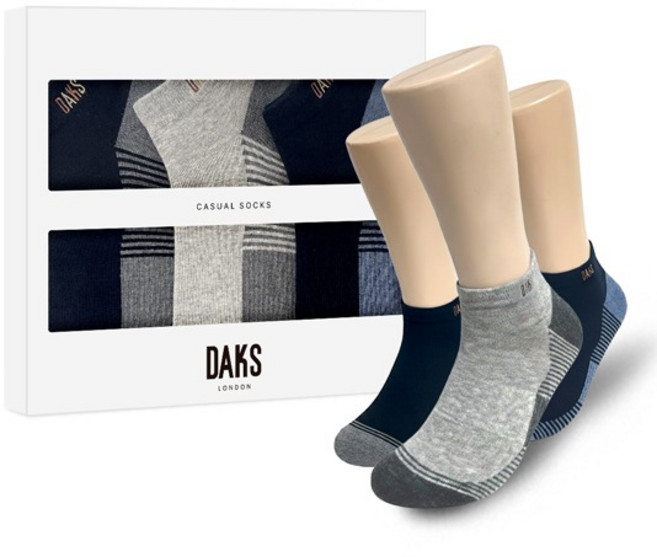 닥스양말 닥스신사 컴캣숏단목 이색링글3족세트(24387)