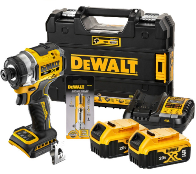 디월트 DCF860P2A 20V 충전 플래그쉽 임팩 드릴 전동무선 드라이버, 1개