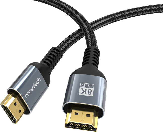 로랜텍 8K UHD 울트라 듀얼 모니터 HDMI v2.1 케이블, 1개, 0.5m