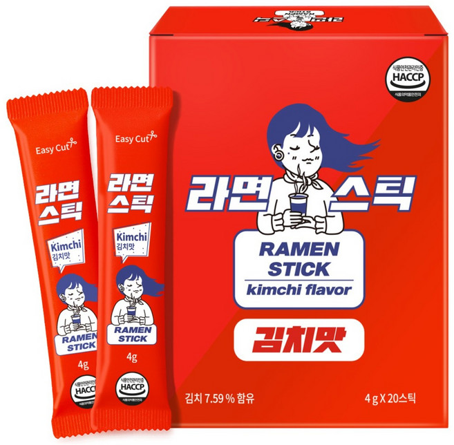 라면스틱 김치맛, 1개