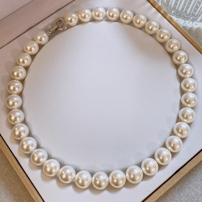 호주 진주 목걸이 쇄골 목걸이 한복 코디 고급포장 선물10-14mm