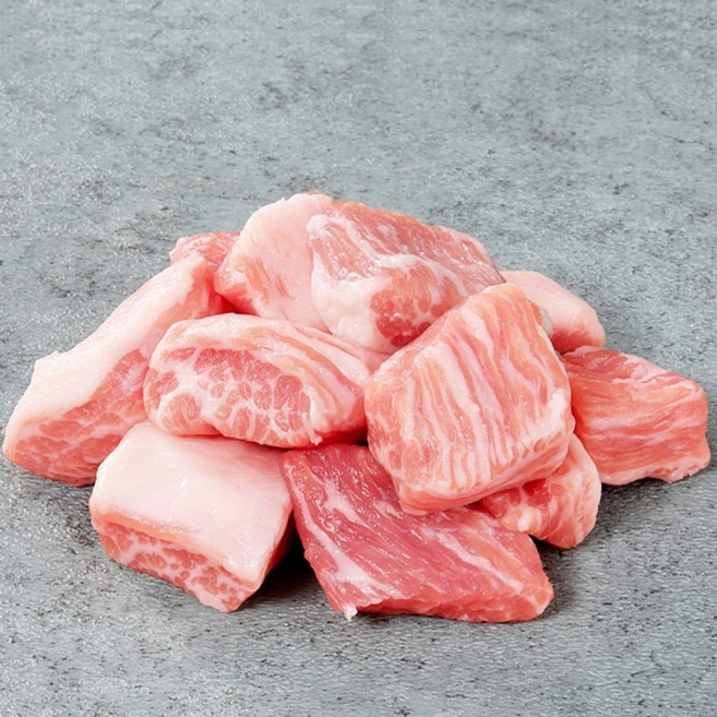 1+등급 강원백돈 항정살 국내산 돼지고기 깍둑용 HACCP 인증, 300g, 5세트