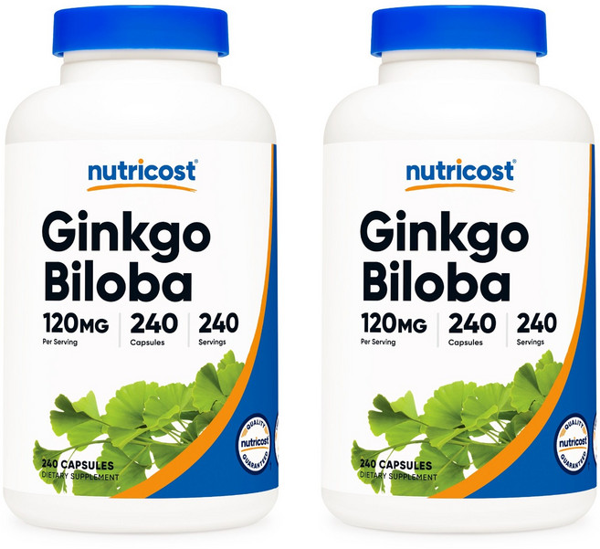 뉴트리코스트 징코빌로바 은행잎 추출 120mg 240캡슐 x 2통 Ginkgo Biloba, 240정, 2개