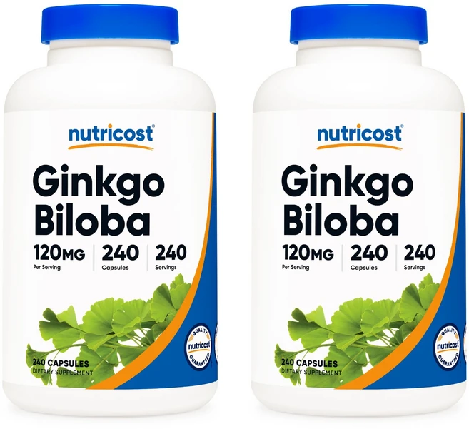 뉴트리코스트 징코빌로바 은행잎 추출 120mg 240캡슐 x 2통 Ginkgo Biloba, 240정, 2개 - 쿠팡