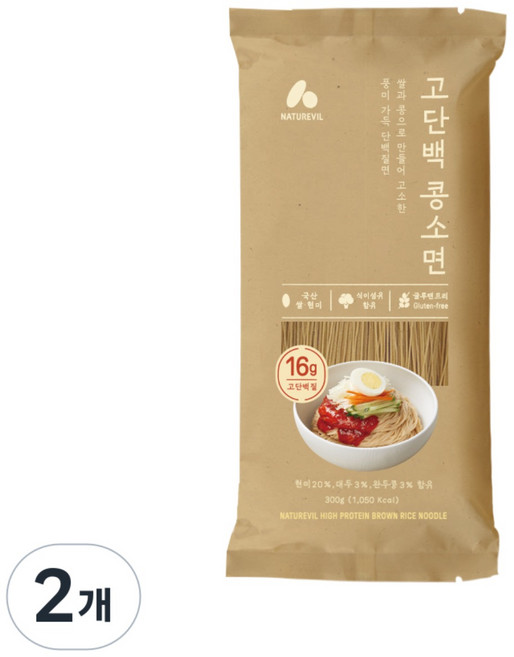 네이처빌 고단백콩소면, 2개, 300g