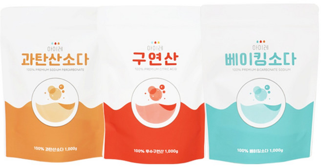 아이레 프리미엄 친환경 생활 3종 세트 (리필), 3kg, 1세트