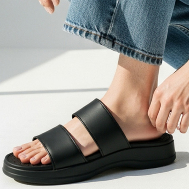 사일런트힐 국내제작 남성 사무실 슬리퍼 폭신한 이선 이중쿠션 빅사이즈 KS021