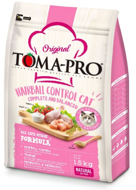 TOMA-PRO 優格成幼化毛貓 全齡貓適用 幫助消化 減少毛球症, 雞肉+米飯, 3kg, 1個