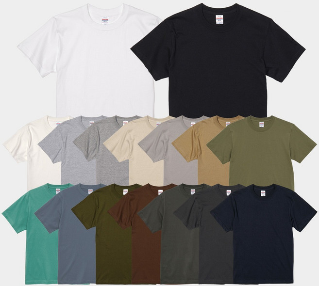 유나이티드 애슬 17수 5.6oz 프리미엄 순면 무지 반팔티 데일리 남녀공용 빅사이즈 라운드 반팔티셔츠