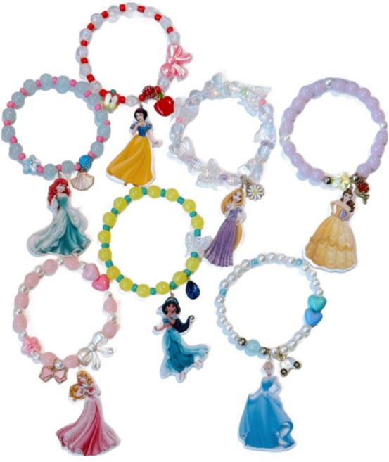 호호홈 공주 파티 비즈 팔찌 만들기, 1세트, 공주파티15칸비즈