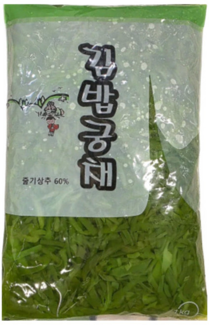 [신제품] 오이대신 프랜차이즈 김밥궁채 1KG -원효 남국 오도독 줄기상추, 5개