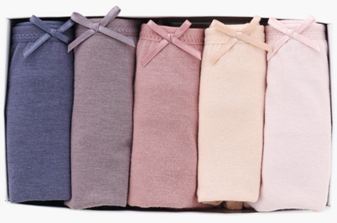 여자 면모달 맥시 삼각 요일 팬티 5매입 세트