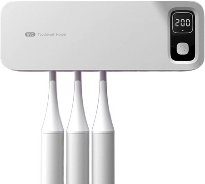 (ANYOU) 칫솔 소독기 자외선 살균 건조 무천공 벽걸이 UV히팅 칫솔살균기, 흰색, 1개